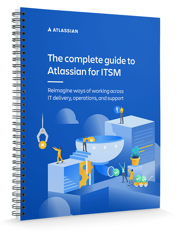 Cover of spiral notebook titled: "The Total Economic Impact TM of Atlassian Jira Service Management"